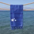 Bathroom Towels| Linum Home Textiles Royal Blue Turkish Cotton Beach Towel (Summer Fun- Starfish) - KM39882