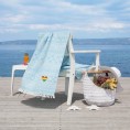 Bathroom Towels| Linum Home Textiles Turquoise Turkish Cotton Beach Towel (Sea Breeze- Rainbow Heart) - RD35727