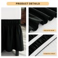 Bed Skirts| Subrtex Elegant Soft Replaceable Wrap Around Ruffled Bed Skirt(Full, Black) - XK19244