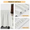 Bed Skirts| Subrtex Elegant Soft Replaceable Wrap Around Ruffled Bed Skirt(Full, White) - US72681