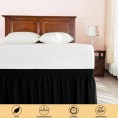 Bed Skirts| Subrtex Elegant Soft Replaceable Wrap Around Ruffled Bed Skirt(Twin, Black) - EG80754