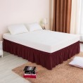 Bed Skirts| Subrtex Elegant Soft Replaceable Wrap Around Ruffled Bed Skirt(Twin, Wine) - ZG06721