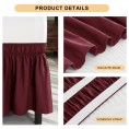 Bed Skirts| Subrtex Elegant Soft Replaceable Wrap Around Ruffled Bed Skirt(Twin, Wine) - ZG06721