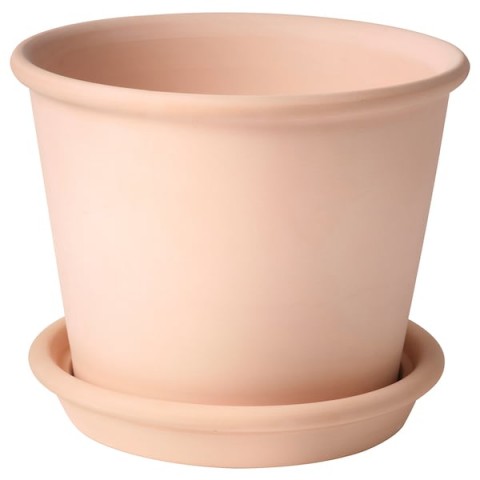 MUSKOTBLOMMA Plant pot with saucer
