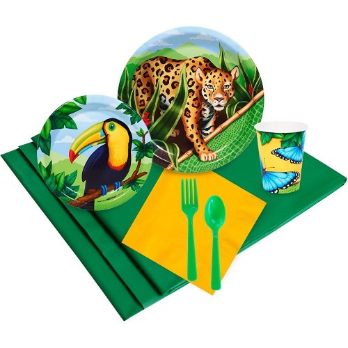 Jungle Party Childrens Birthday Party Supplies Tableware Party Pack 16