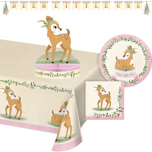 Little Deer First Birthday Party Kit Serves 8
