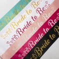 Party to Be Bride to Be Sash Bridal Shower Hen Night Bachelorette Party Decorations Party Favors Rose