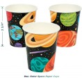 Space and Galaxy Party Supplies and Decorations Outer Space Planet Dinner Party Pack Paper Plates Napkins Cups Table Cover and Birthday Banner Set Serves 16