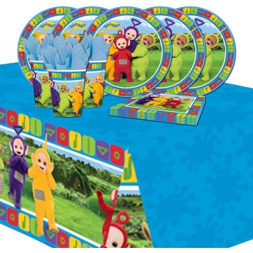 Teletubbies Children's Birthday Tableware Party Pack Kit For 16