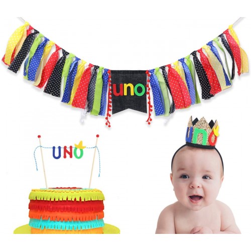 Uno Party Decorations For 1st Birthday The Party Pack Include Uno Hat,Uno Banner,Uno Cake Topper Uno Birthday Decorations For Photo Booth Props Best Uno Party Supplies For Baby