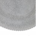 Bathroom Rugs & Mats| allen + roth 24-in x 24-in Light Gray Cotton Bath Mat - RQ76613