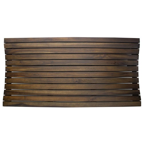 Bathroom Rugs & Mats| DecoTeak Eleganto 61-in x 18-in Brown Wood Bath Mat - OH74304