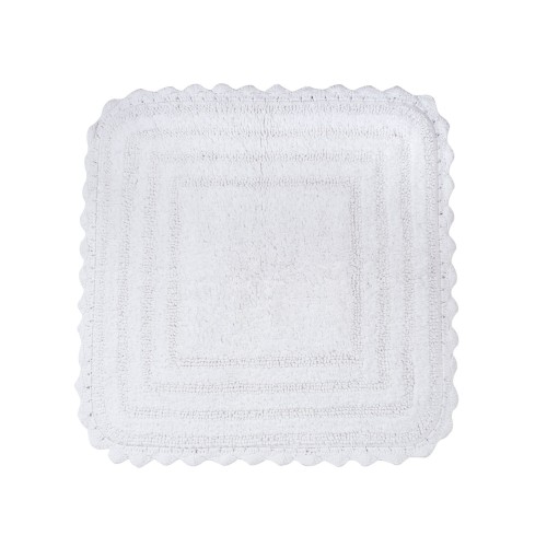 Bathroom Rugs & Mats| DII 24-in x 24-in White Cotton Bath Mat - HE09193