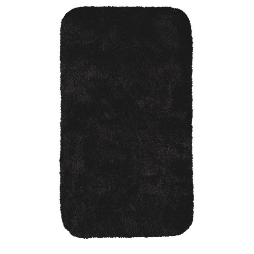 Bathroom Rugs & Mats| Mohawk Home Acclaim bath rug 34-in x 20-in Black Nylon Bath Rug - LF81171