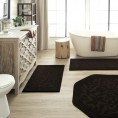 Bathroom Rugs & Mats| Mohawk Home Wellington 50-in x 30-in Chocolate Nylon Bath Rug - IP99607