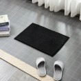 Bathroom Rugs & Mats| Subrtex Luxury Chenille 24-in x 16-in Black Polyester Bath Rug - FR81607