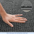 Bathroom Rugs & Mats| Subrtex Luxury Chenille 32-in x 20-in Gray Polyester Bath Rug - XT50170