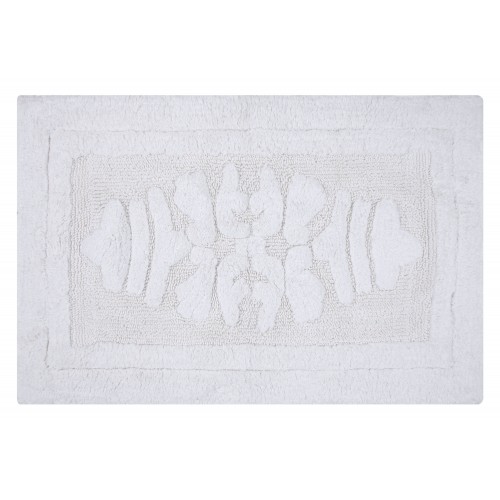 Bathroom Rugs & Mats| undefined Cipher 24-in x 17-in White Cotton Bath Rug - ON22095