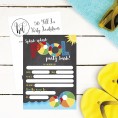 50 Gray Summer Swim Pool Party Invitations for Children Kids Teens & Adults Summertime Birthday Celebration Invitation Cards Boys & Girls Pool Party Supplies Family BBQ Cookout Fill In Invites