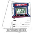 Arcade Birthday Party Invitations 20 Count with Envelopes Video Game Birthday