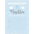 Baptism Invitations for Baby Boys 25 Fill In The Blank Style Cards and Envelopes.