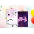 Birthday Party Invitation Cards for Teens Outer Space Party Party Invitation for Girls Boys Party Celebration for Kids Personalized 20 Cards With 20 Envelopes – A003