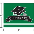 Graduation School Spirit Green Invitations 50 ct