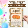 Hadley Designs 25 Fall Thanksgiving Kids Party Invitations Pumpkin Plaid Give Thanks Lets Celebrate Friendsgiving Rustic Cornucopia Turkey Day Dinner Lunch Invite Harvest Holiday Printable Template