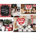 Hot Chocolate Cocoa Bar Party Supply Decorations and Invitations Food Labels 24 Included