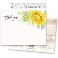Koko Paper Co Sunflower Invitations | 25 Invitations and Envelopes | Printed on Heavy Card Stock.