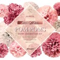 20 PCS Pink Rose Gold Party Decoration Tissue Paper Pom Poms Birthday Party Decoration Baby Shower Bridal Shower Rose Gold Dusty Rose Blush Pink Grey 14” 10” 8” 6"