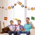 4 Pieces Sports Theme Banner Sports Bunting Hanging Banners Basketball Football Baseball Soccer Paper Garland for Birthday Baby Shower Sports Theme Party Decorations