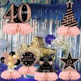 40th Birthday Decoration Women 9 Pieces Centerpieces for Tables Decorations Cheers to 40 Years Birthday Party Decoration Supplies for Women 40th
