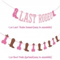 71 Packs Last Rodeo Western Cowgirl Bachelorette Party Decorations Kit with Last Rodeo Banner Boot and Cowboy Hat Garland Pink and Silver Balloon Garland Arch Ring Disco Ball Mylar Balloon