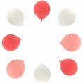 AMS 100PCS Party Balloon Latex Garland Balloons 12 Inches Pastel White+Pink+Red Balloon for Happy Birthday Wedding Baby Shower Decorations 12" White+Pink+Red