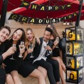 Balloons Boxes GRAD So Proud of You Graduations 2022 for Graduation Party Decorations Supplies for Indoor Outdoor Home Door Décor 4 Pcs Black Balloons Transparent BoxesNO Balloons