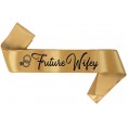 BroSash Bachelorette & Bachelor Party Sash -"Future Wifey" &"Future Hubby" Groom Bride to Be Supplies 2 pcs Set Best Wedding Gifts Bridal Shower Decorations Engagement Favors Miss to Mrs. Gift Kit