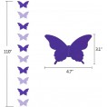 CIEOVO Butterfly Hanging Garland 3D Paper Bunting Banner Party Decorations Wedding Baby Shower Home Decor Purple 4 Pack 110 inch Long Each