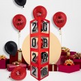 DAZONGE Graduation Party Decorations 2022 Set of 4 Red Balloon Boxes with 25 Latex Graduation Balloons So Proud of You Graduation Decorations for Any Grades Ceremony
