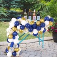 DIY Blue Balloon Garland & Arch Kit 138pcs Party Decorations Balloon Set Navy Blue & Golden & Sequin Gold & White Balloons for Baby Shower Wedding Birthday Graduation Anniversary Organic Party …