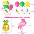 Flamingo Party Supplies Flamingo Birthday Decorations Happy Birthday Banners Paper Lanterns Balloons for Hawaiian Tropical Luau Party Decorations