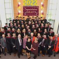 Graduation Party Decorations 2022 32" 2022 Balloons Hanging Swirls Extra Wide GRAD Backdrop Banner Maroon Gold Burgundy Red Supplies