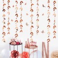 Rose Gold Party Decoration Blush Pink Tissue Flowers Pom Pom Paper Lantern with Leaf Garland 3D Butterfly for Wedding Engagement Birthday Baby Bridal Shower Bachelorette Tea Party Decorations Supplies