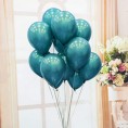 Teal Gold Birthday Decorations for Women Gold Happy Birthday Balloons Polka Dot Fans Teal Gold Ballons for Teal Gold Birthday Party Decoration Women's 30th 40th 50th Birthday Party Decorations