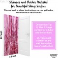 XtraLarge Pink Fringe Backdrop for Pink Party Decorations 6.4x8 Feet Pack of 2 | Pink Foil Fringe Curtain for Pink Streamers Party Decorations | Hot Pink Tinsel Backdrop for Birthday Bachelorette